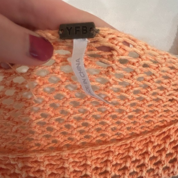 Young Fabulous and Broke Orange Santorini Crochet Maxi Dress Extra Small XS - Picture 4 of 5